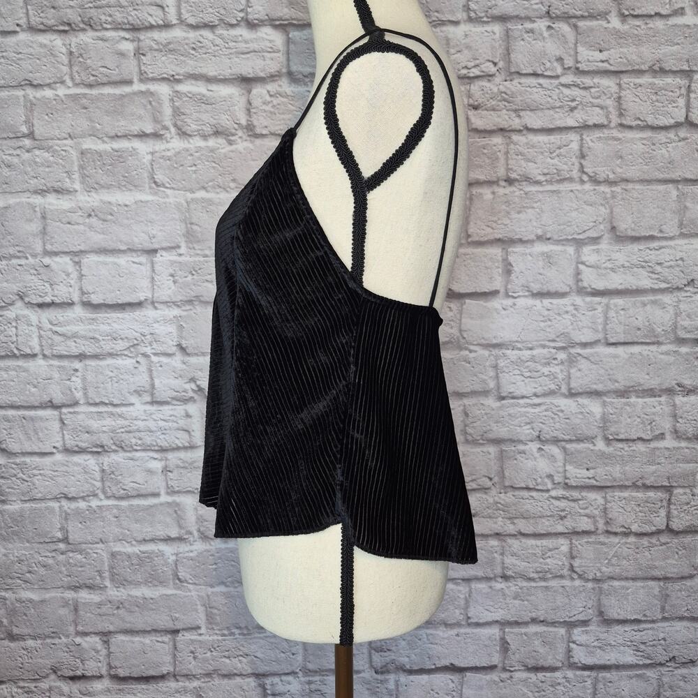 Free People Intimately Shimmy Shaker Velvet Camisole Tank Black Women's Size XS - Picture 5 of 10